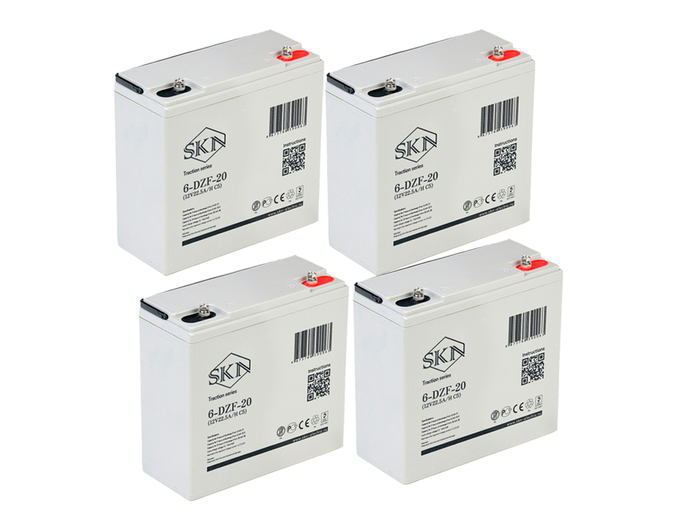 Комплект тяговых гелевых аккумуляторов SKN 6-DZF-20 (48V22.5A/H C5)